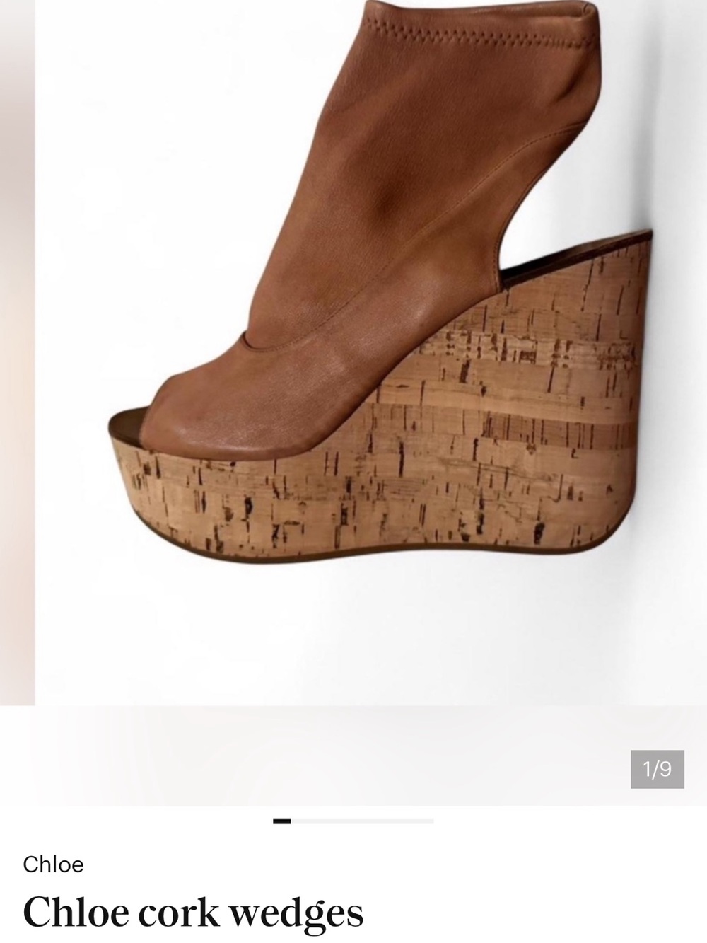 Chloe cork wedges